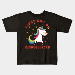 Lovely Unicorn | First Day Kindergarten Kids T-Shirt